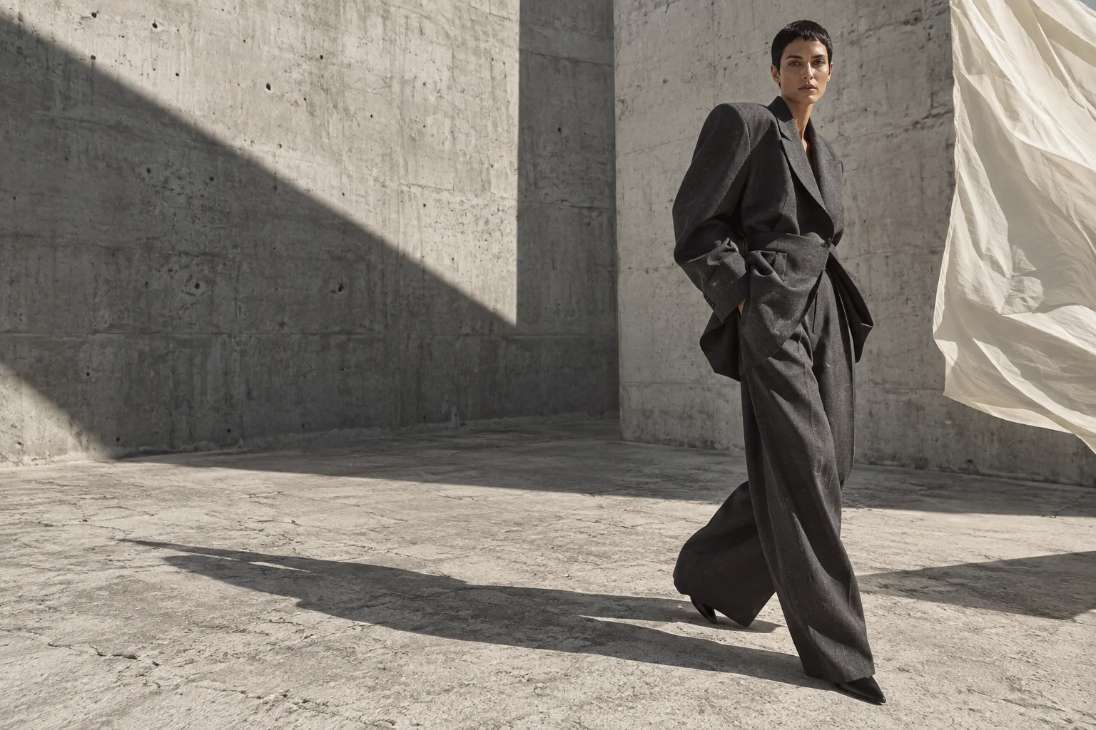 Pantalon ample charbon de la collection