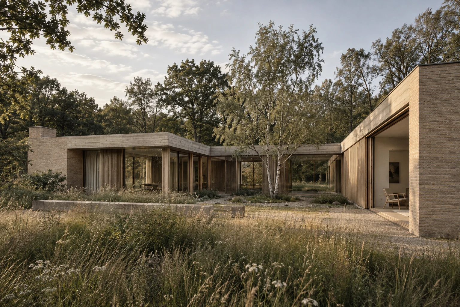 Étude d’une maison autour d’une cour plantée